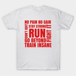 gym fitness workout bodybuilding motivation T-Shirt